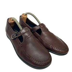 Dexter USA Comfort Women’s Mary Jane Shoes Size 10 1/2 Brown Buckle Leather